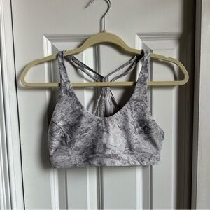 Lululemon Marble Strappy Sports Bra Grey & White